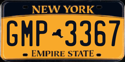 NY license plate GMP3367