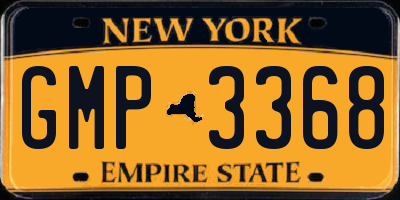 NY license plate GMP3368