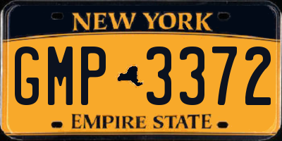 NY license plate GMP3372