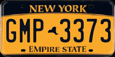 NY license plate GMP3373