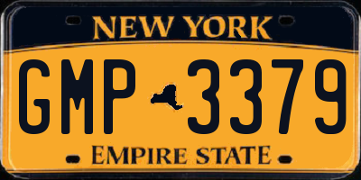 NY license plate GMP3379