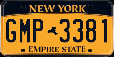 NY license plate GMP3381