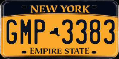 NY license plate GMP3383