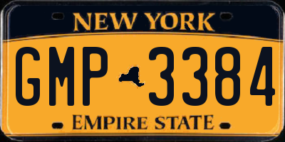 NY license plate GMP3384