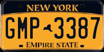 NY license plate GMP3387