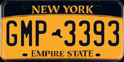 NY license plate GMP3393