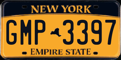 NY license plate GMP3397