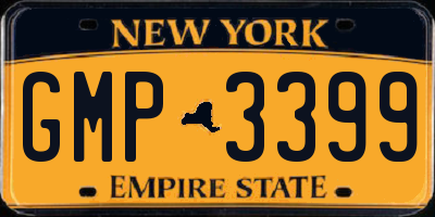 NY license plate GMP3399