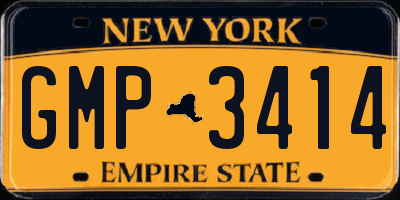 NY license plate GMP3414