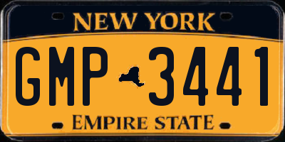 NY license plate GMP3441