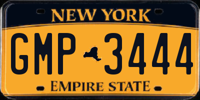 NY license plate GMP3444