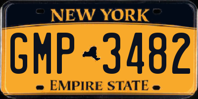 NY license plate GMP3482