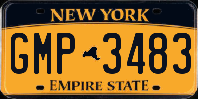 NY license plate GMP3483
