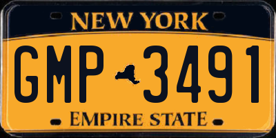 NY license plate GMP3491