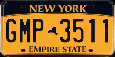 NY license plate GMP3511