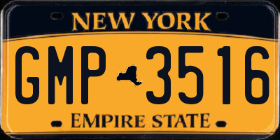 NY license plate GMP3516