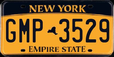 NY license plate GMP3529