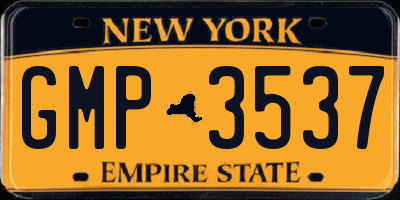 NY license plate GMP3537