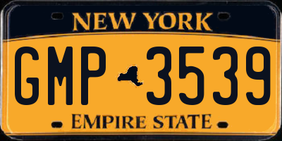 NY license plate GMP3539