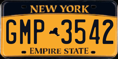 NY license plate GMP3542