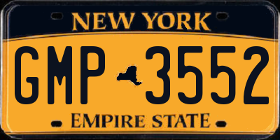 NY license plate GMP3552