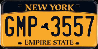 NY license plate GMP3557