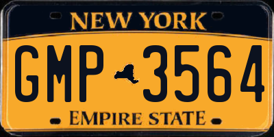 NY license plate GMP3564