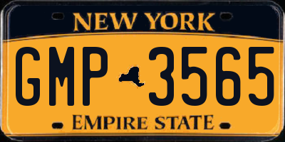 NY license plate GMP3565