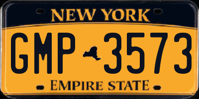 NY license plate GMP3573