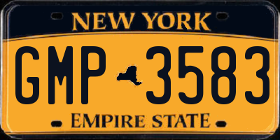 NY license plate GMP3583