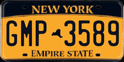 NY license plate GMP3589