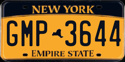 NY license plate GMP3644