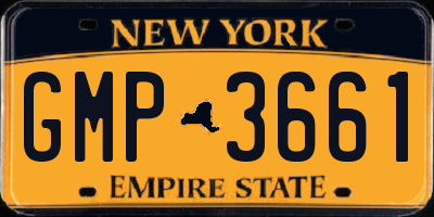 NY license plate GMP3661