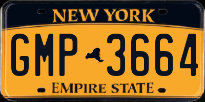 NY license plate GMP3664
