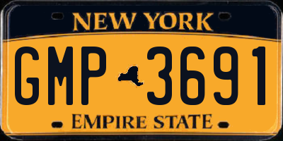 NY license plate GMP3691