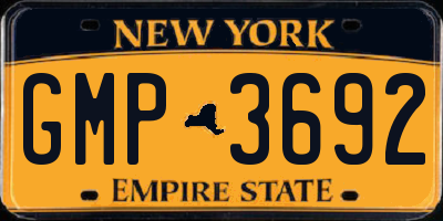 NY license plate GMP3692