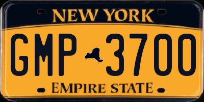 NY license plate GMP3700