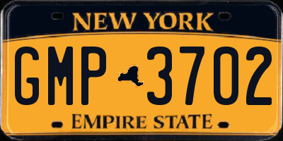 NY license plate GMP3702