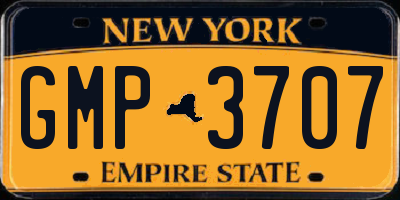 NY license plate GMP3707