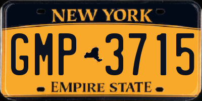 NY license plate GMP3715