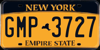 NY license plate GMP3727