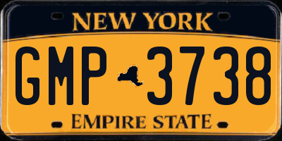 NY license plate GMP3738