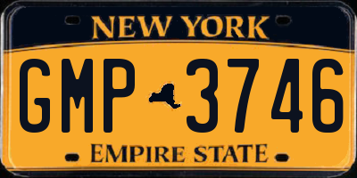 NY license plate GMP3746