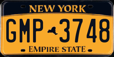 NY license plate GMP3748