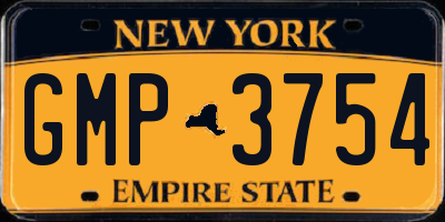 NY license plate GMP3754