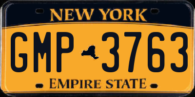 NY license plate GMP3763