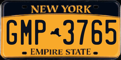 NY license plate GMP3765