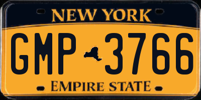 NY license plate GMP3766