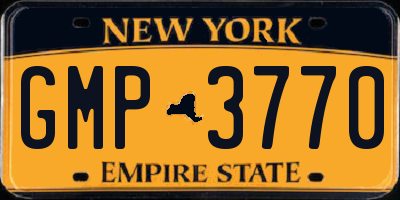NY license plate GMP3770
