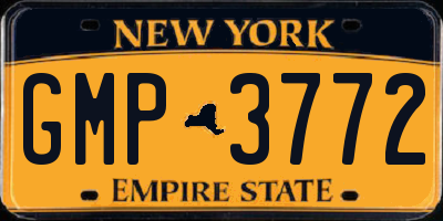 NY license plate GMP3772